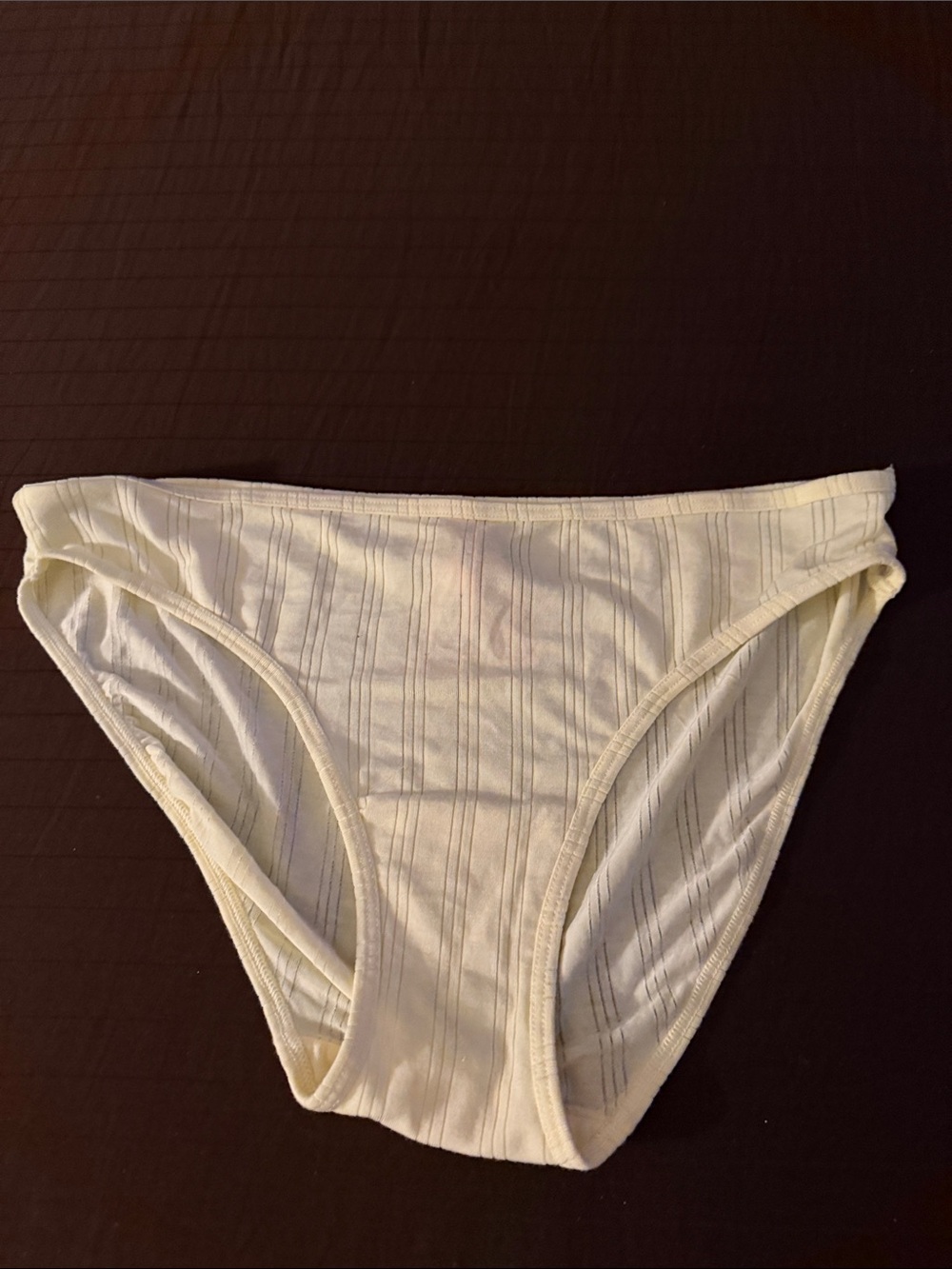 Victoria's Secret Cream Ribbed Bikini Briefs